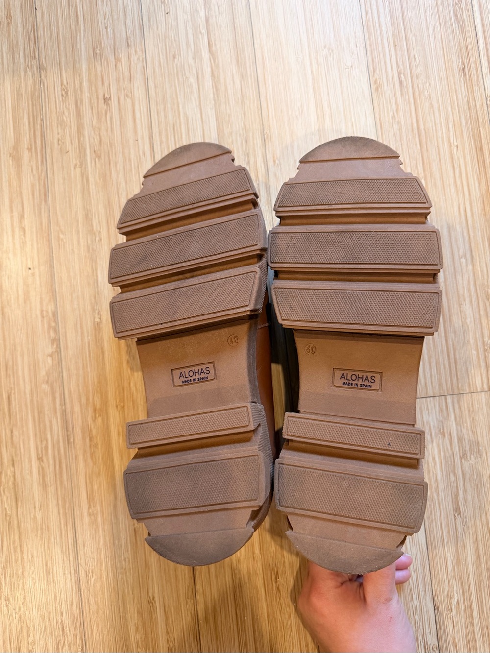 ALOHAS - TRAILBLAZER TWO TONE (Chunky Platform Loafer in Brown and Cream) - Picture 9 of 9